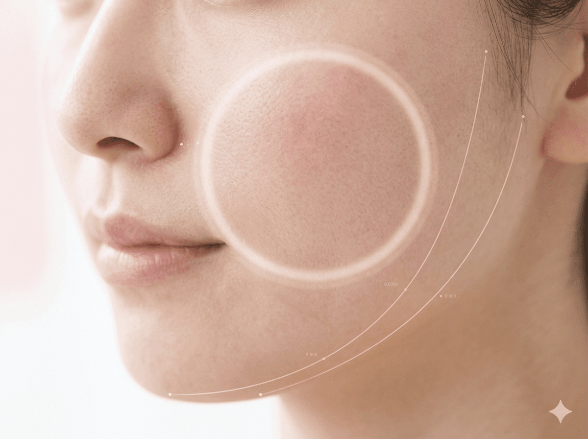 ニキビタイプ診断のスキャンイメージ