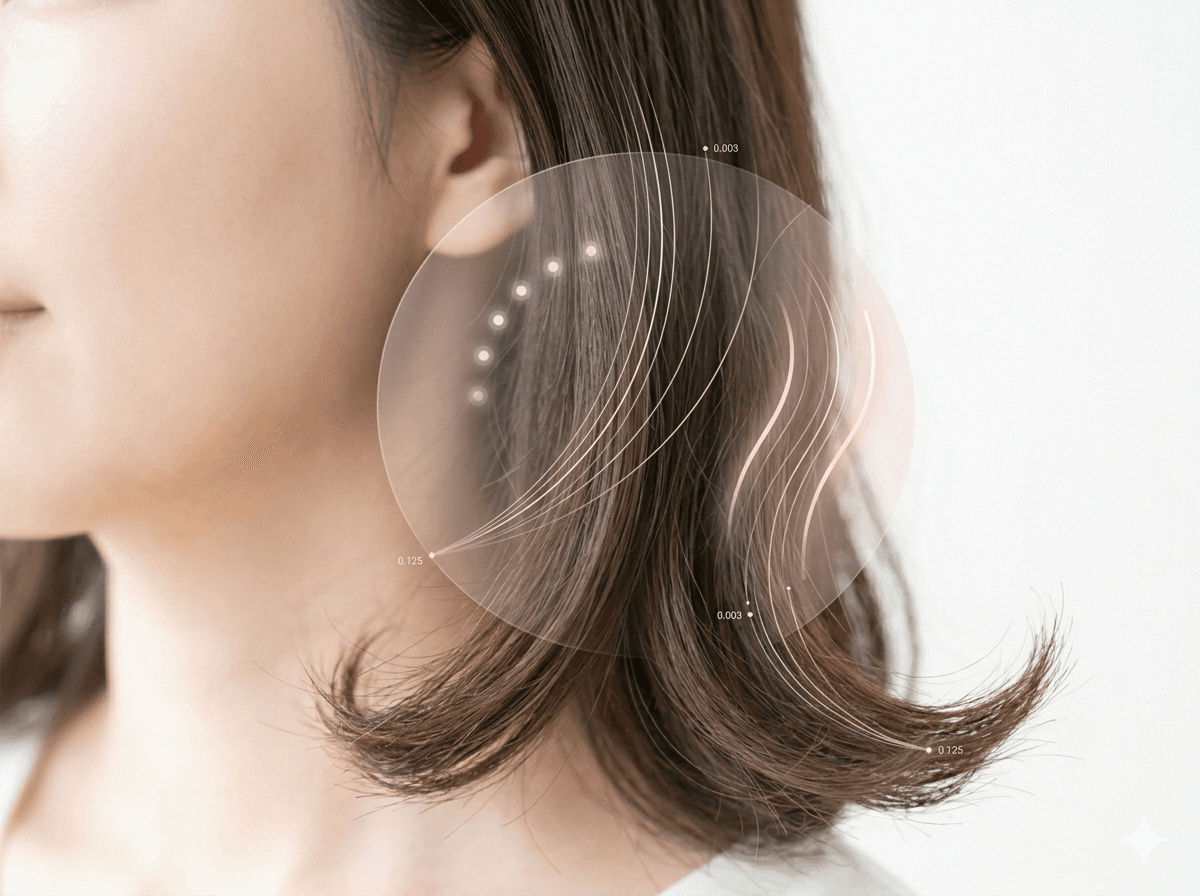 髪質診断のスキャンイメージ