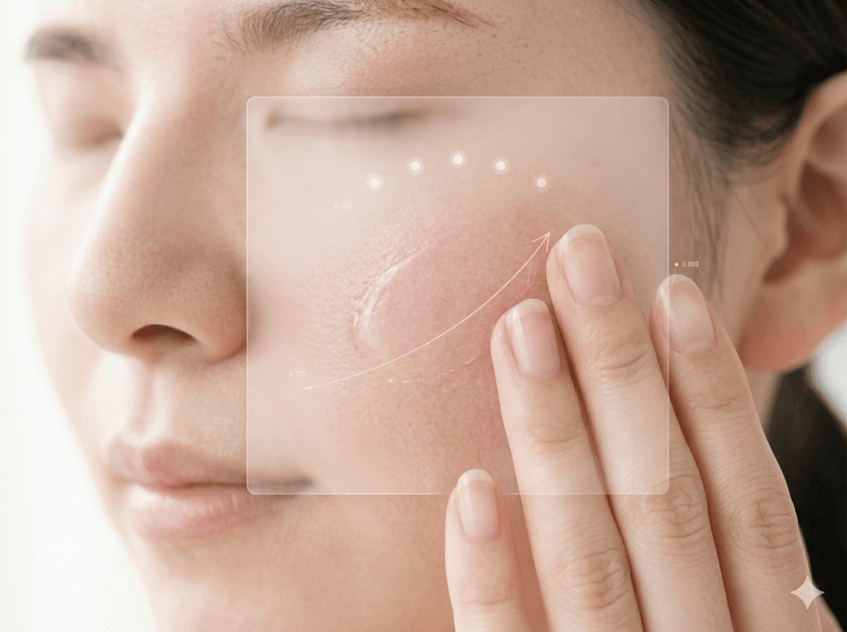 スキンケアルーティン診断のスキャンイメージ